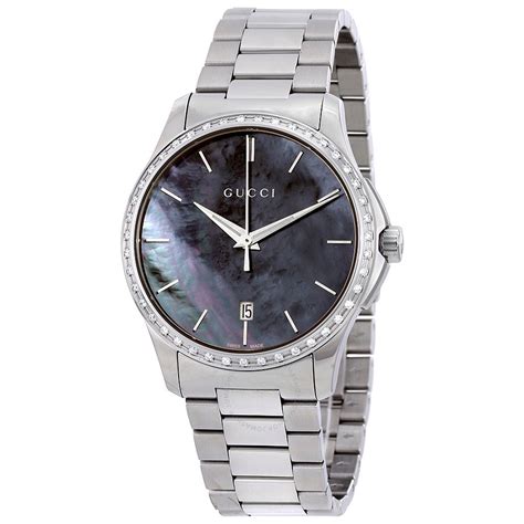 gucci silver watch womens|gucci watch ladies diamond.